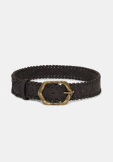Nettle Whipstitch Floral Embroidered Belt