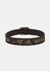 Nettle Whipstitch Floral Embroidered Belt