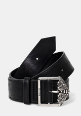 Rosamoth Debossed Buckle Belt - Silver