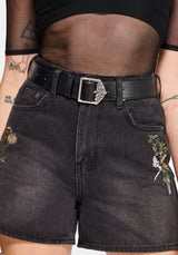 Rosamoth Debossed Buckle Belt - Silver