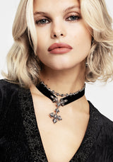 Edwina Cross Choker Necklace