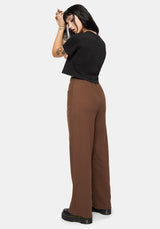 Abellona Waffle Embroidered Wide Leg Jogger