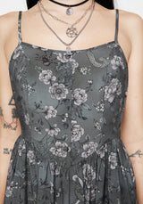 Meadow Floral Serpent Print Cami Midi Dress