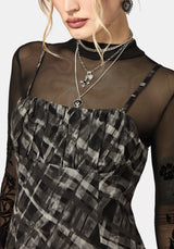 Rhoswen Checked Cami Mini Dress