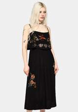 Genevra Embroidered Overlay Midi Dress UK 6