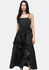 Corvina Fitted Bodice Waterfall Tiered Midaxi Dress UK 6