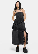 Corvina Fitted Bodice Waterfall Tiered Midaxi Dress UK 6
