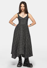 Caledon Check Gauze Midaxi Dress