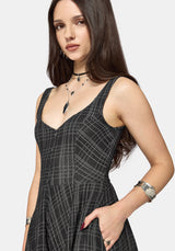 Caledon Check Gauze Midaxi Dress