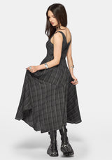 Caledon Check Gauze Midaxi Dress