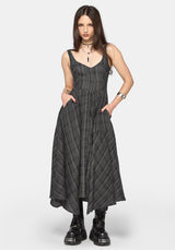 Caledon Check Gauze Midaxi Dress