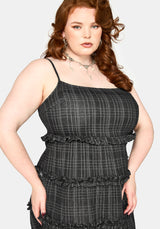 Caledon Check Gauze Cami Mini Dress