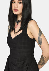 Vivienne Checked Ruched Mini Dress