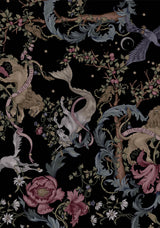 Merunicorn Enchanted Forest Chiffon Print Midi Skirt