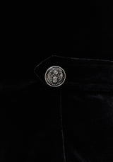 Dusken Velour Button Up High Neck Jumpsuit