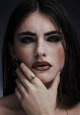 Sica Sterling Silver Black Spinel Ring