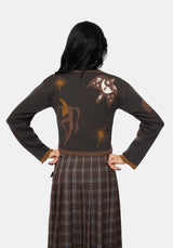 Starfall Moon Jacquard Knit Cardigan