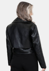 Clash Phoenix Embroidered Faux Leather Jacket