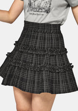 Caledon Check Gauze Mini Skirt
