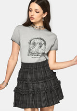 Caledon Check Gauze Mini Skirt