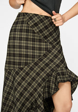 Willowby Brushed Check Midi Skirt