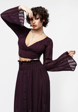 Enola Bell Sleeve Co-ord Wrap Top