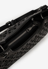Crux Cut Out Faux Leather Shoulder Bag