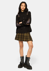 Dusha Garden Embroidered Shirt - Black