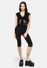 Rose Riot Flock Mesh Blouse