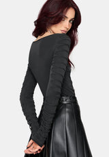 Zuri Distressed Long Sleeve Top