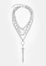Sword Multichain Necklace