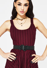 Mamba Debossed Belt With Snake Buckle - Black