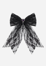 Melanie Heart Lace Hair Bow