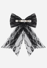 Melanie Heart Lace Hair Bow