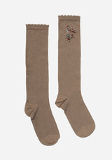 Lilia Embroidered Floral Socks