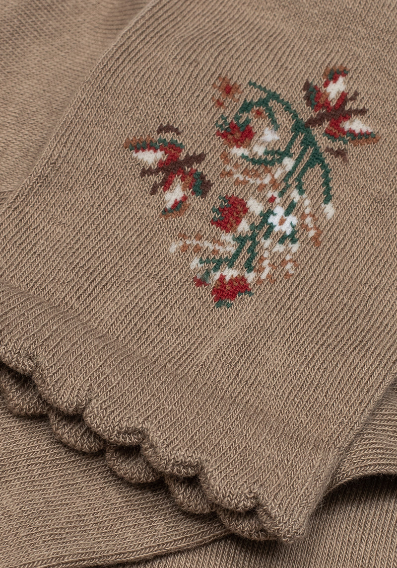 Lilia Embroidered Floral Socks