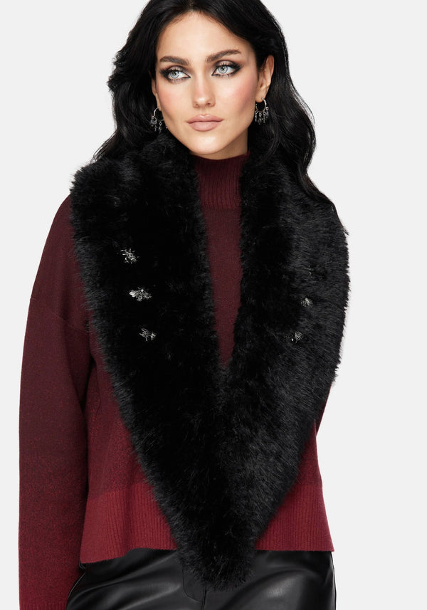 Aven Bug Faux Fur Scarf Collar