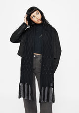 Layla Criss Cross Black Scarf