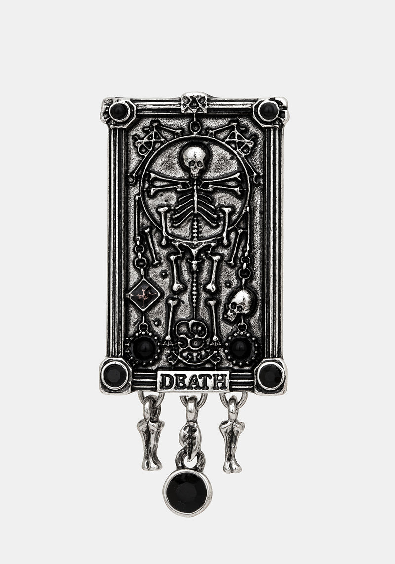 Death Tarot Card Brooch