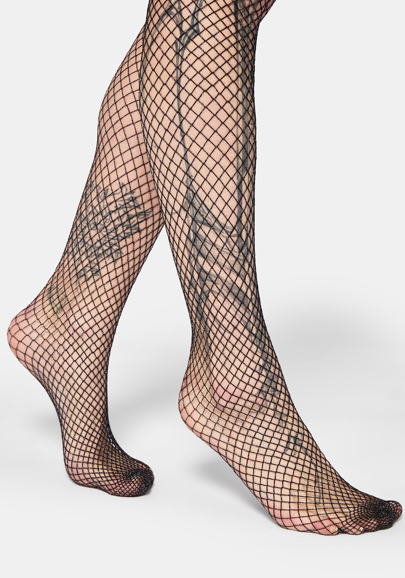 Vorth Metallic Fishnet Tights