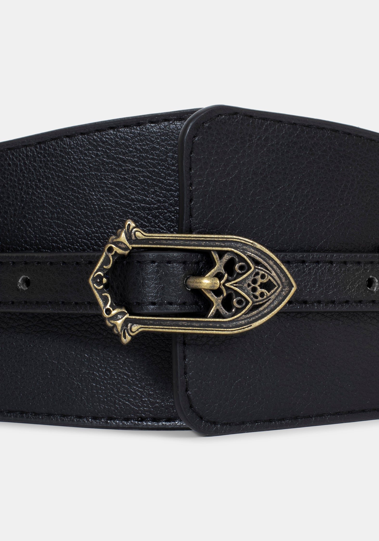 Cathedral Buckle Waist Belt - Gold