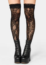 Wispin Lace Frill Long Stockings