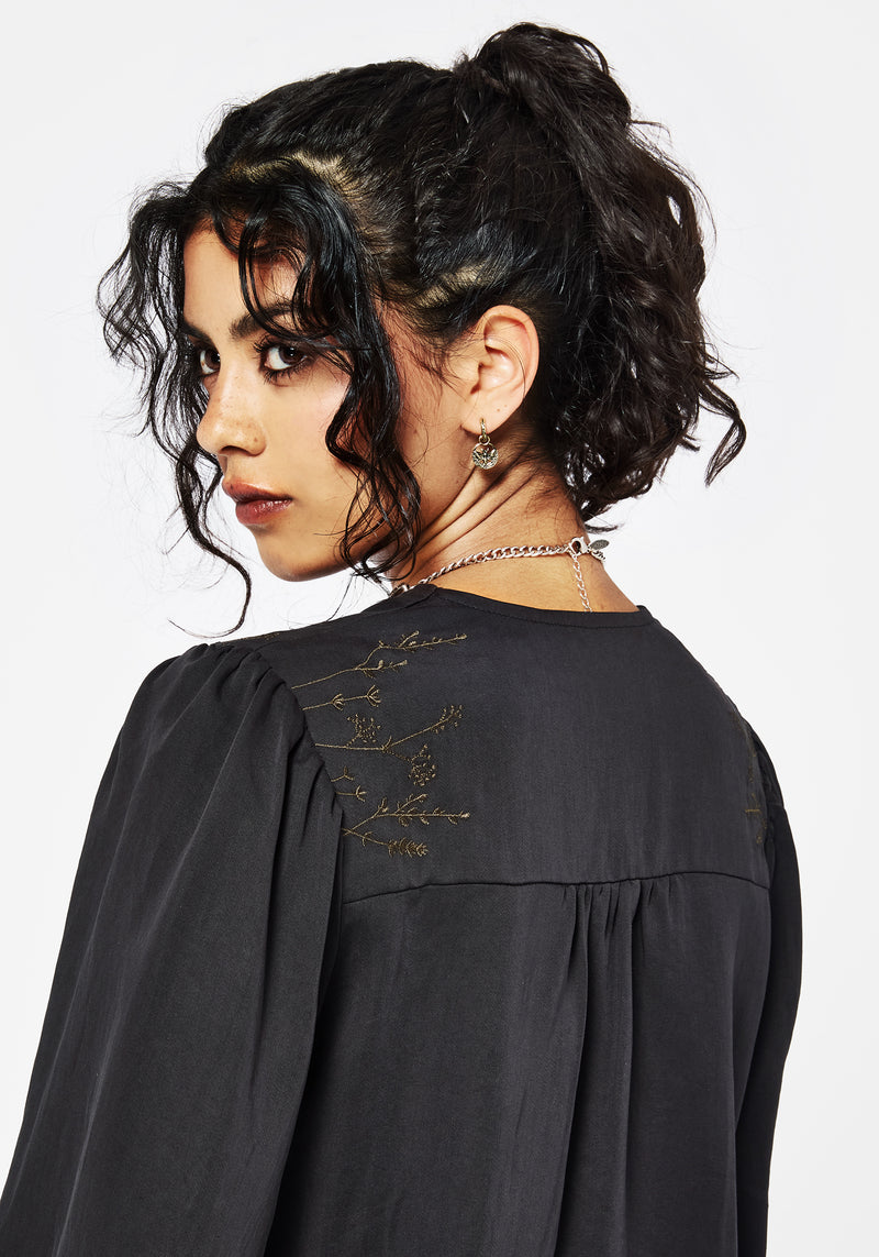 Isidora Embroidered Button Up Blouse