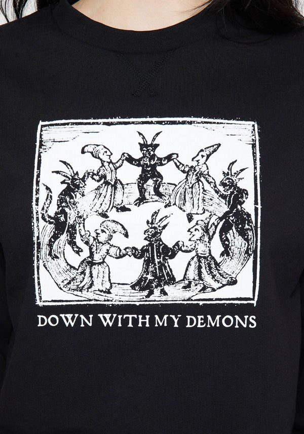 Demons Crop Sweat Top