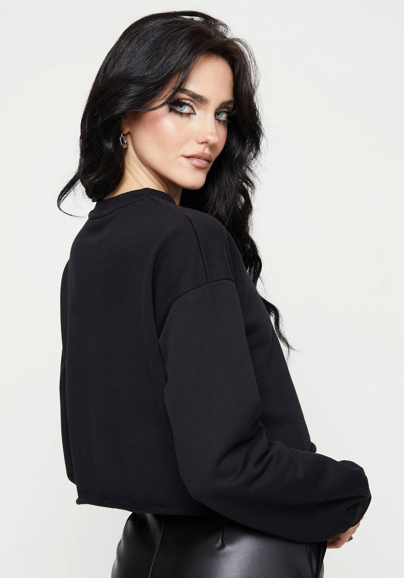 Demons Crop Sweat Top