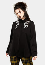 Slither Embroidered Snake Shirt