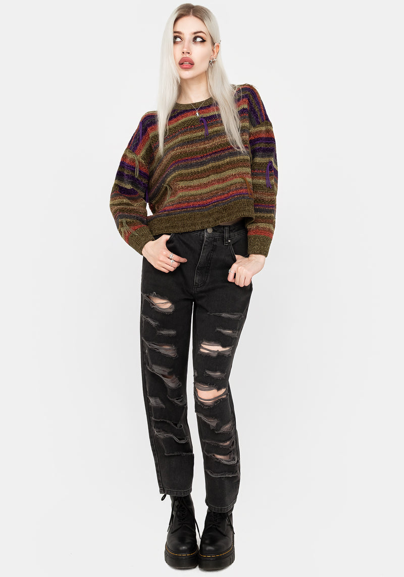 Sundew Striped Chenille Jumper