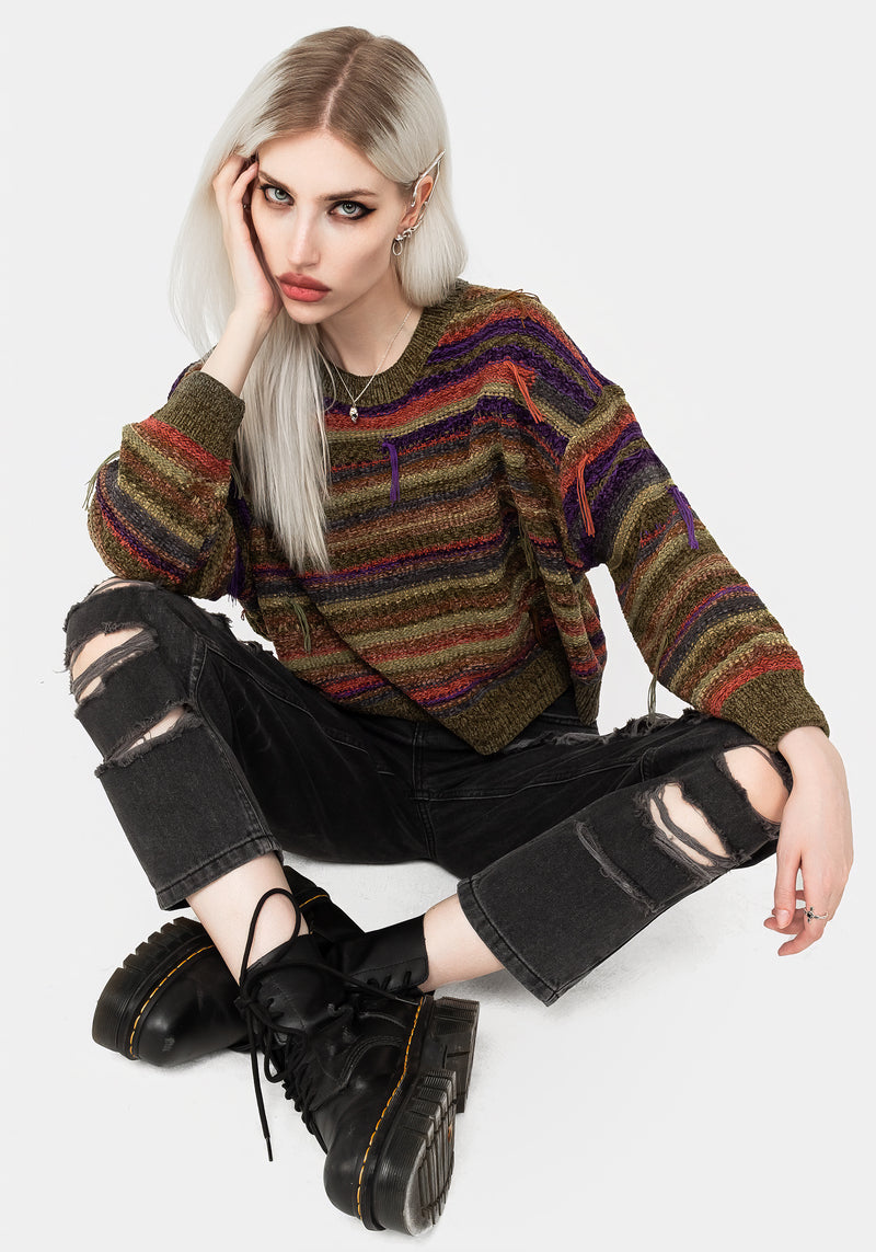 Sundew Striped Chenille Jumper