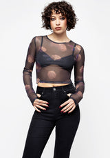 Monica Floral Mesh Top