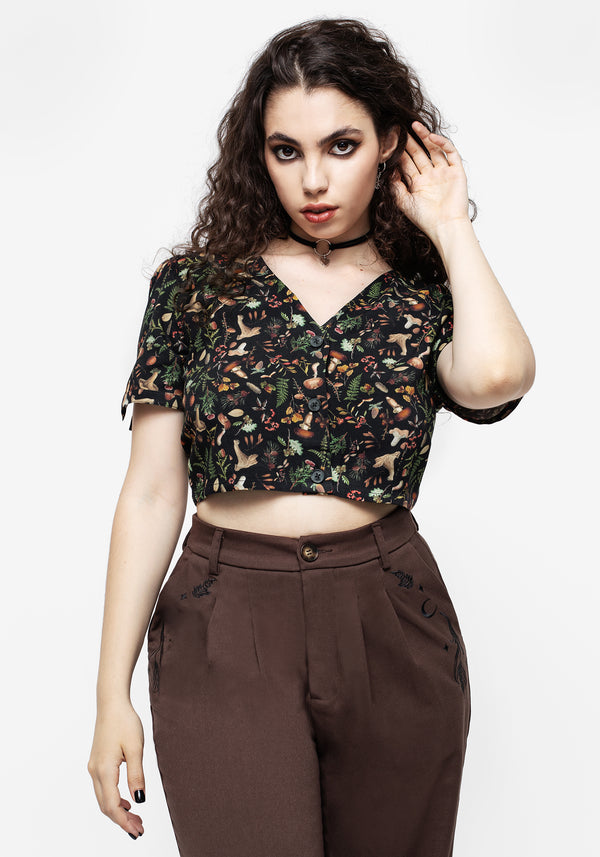 Vasilisa Button Up Crop Top